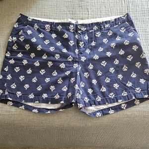 Navy Floral Women's Shorts